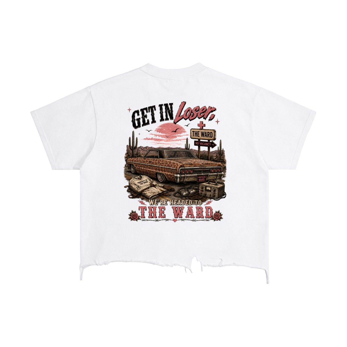 The Ward Boxy Distressed Hem T-Shirt