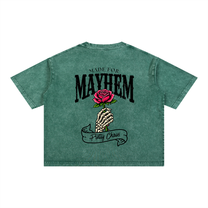 Pretty Chaos Mineral Wash Boxy Cotton T-Shirt