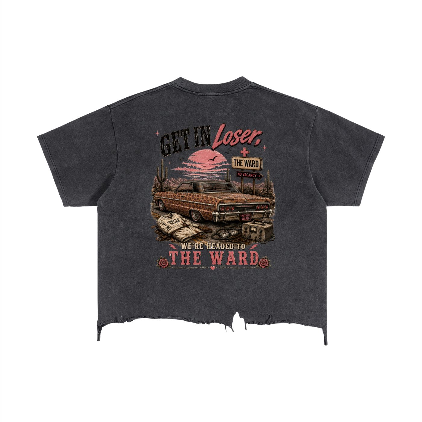 The Ward Boxy Distressed Hem T-Shirt