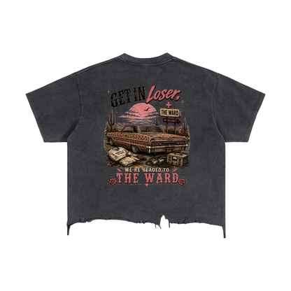 The Ward Boxy Distressed Hem T-Shirt