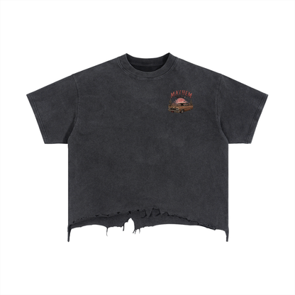 The Ward Boxy Distressed Hem T-Shirt
